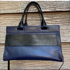 Halston Heritage Indigo blue and black NWOT bag